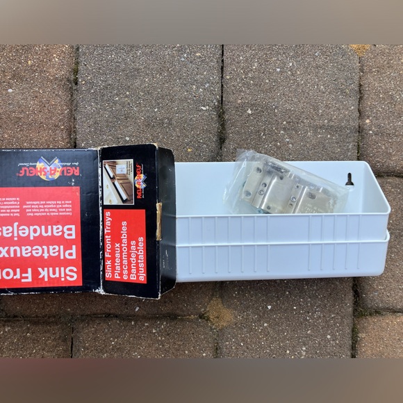 NEW NEVER USED Tip-Out Plastic Sink Trays for Base Cabinet, White, 6572-14-11-52 - Picture 7 of 8